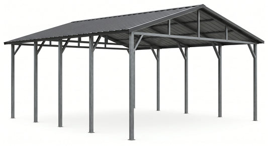 Ironclad Heavy-Duty 12x20 ft All-Weather Steel Carport