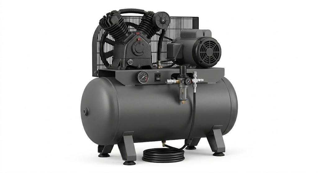 Pro-Series 60-Gallon V-Twin Industrial Horizontal Air Compressor